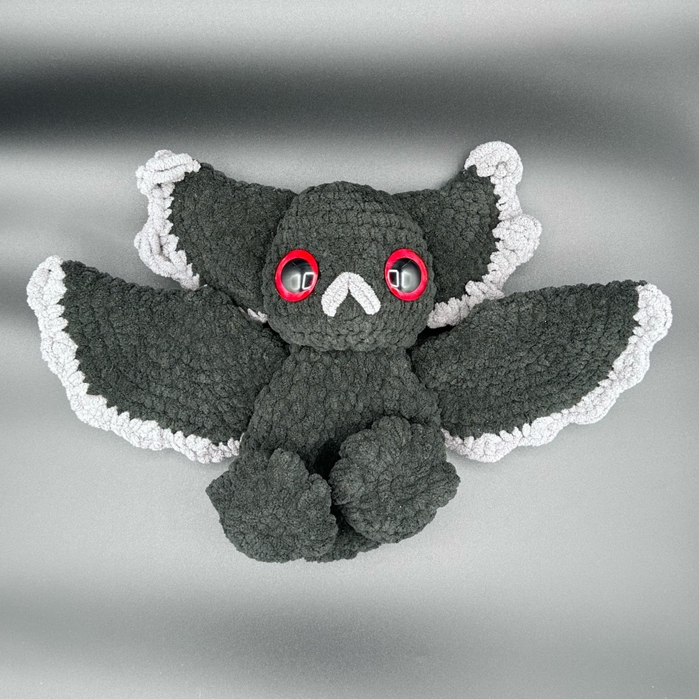 Hand-made Crocheted Bat/MothMan Snuggler** (Snuggler = Body Not Stuffed)